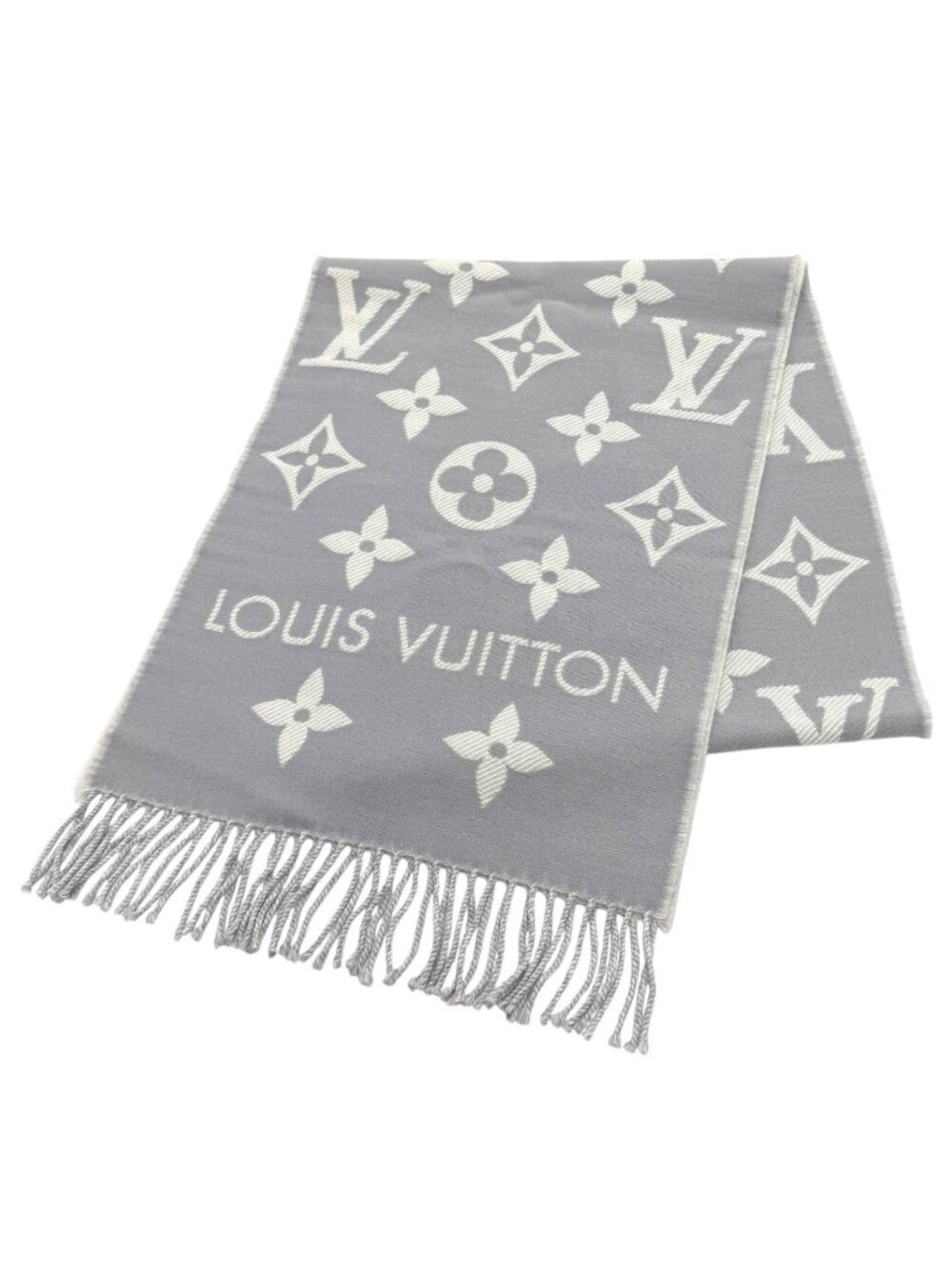Louis Vuitton Scarf LV Essential Wool 100% Gricle Monogram 170 34